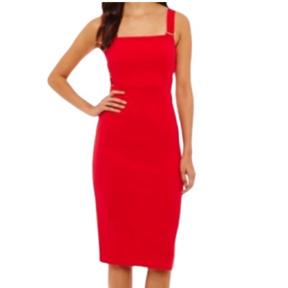 NWT Bold Elements Red Midlength Party Dress XS - Picture 2 of 11